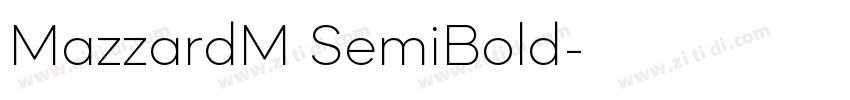 MazzardM SemiBold字体转换